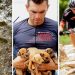 Thyago Costa Silva with puppies