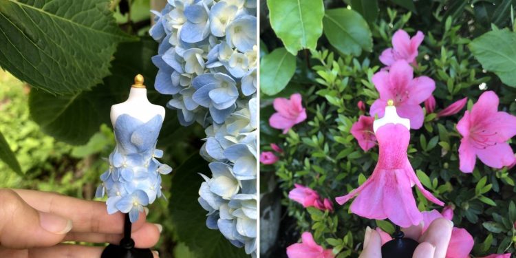 Tiny Dresses Crafted with Blooms